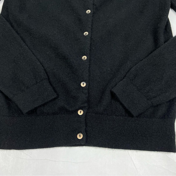 Boden 100% Cashmere Black Button Up Cardigan Sweater Women’s Medium - Picture 4 of 9